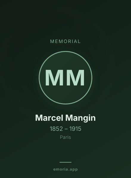 Memorial portrait of Marcel Mangin
