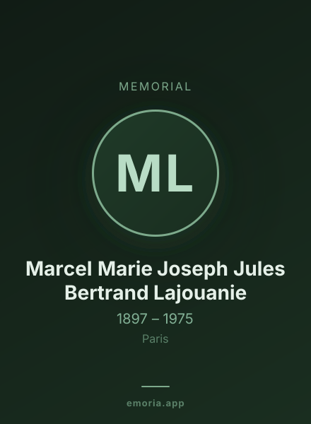Memorial portrait of Marcel Marie Joseph Jules Bertrand Lajouanie