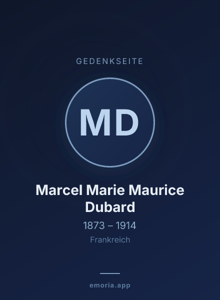 Gedenkportrait von Marcel Marie Maurice Dubard