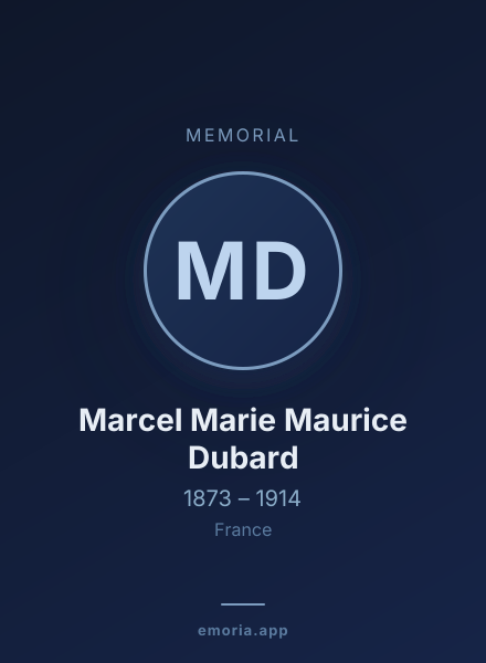 Memorial portrait of Marcel Marie Maurice Dubard