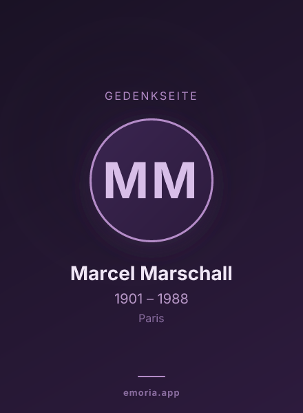 Gedenkportrait von Marcel Marschall