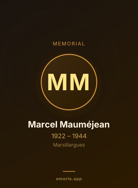 Memorial portrait of Marcel Mauméjean