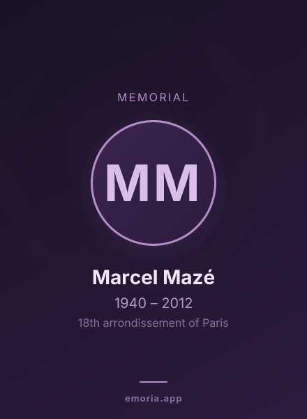 Memorial portrait of Marcel Mazé