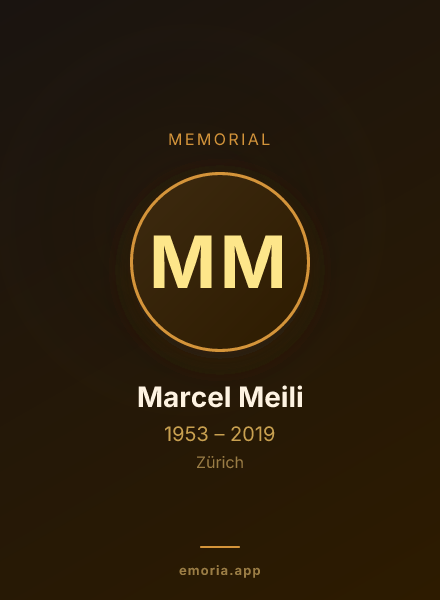 Memorial portrait of Marcel Meili