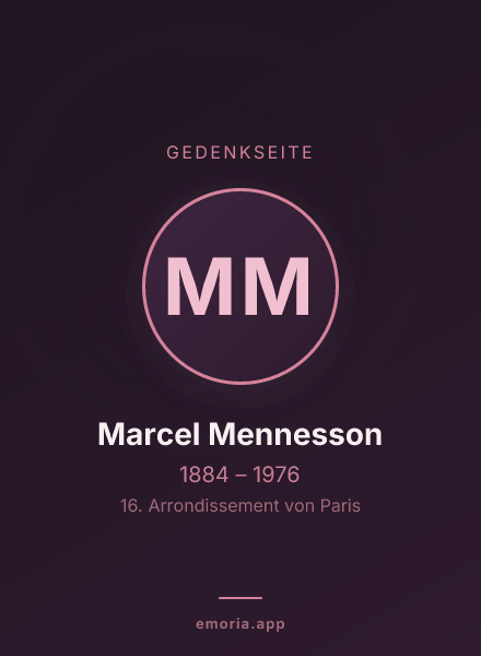 Gedenkportrait von Marcel Mennesson