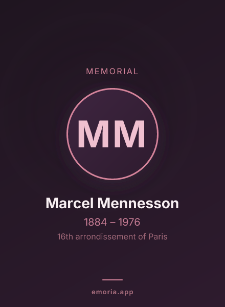 Memorial portrait of Marcel Mennesson