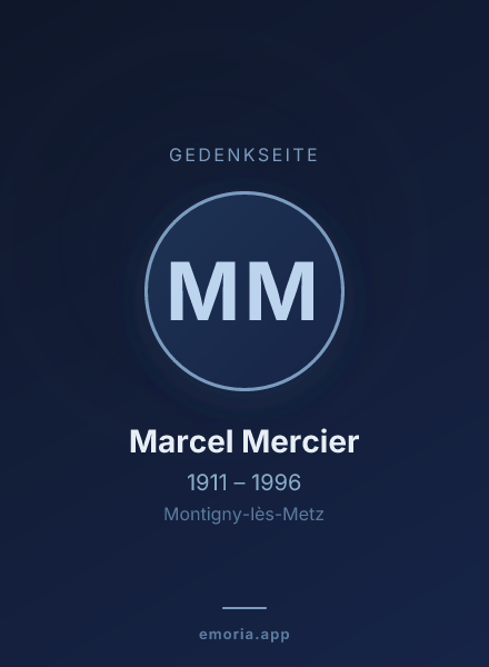 Gedenkportrait von Marcel Mercier