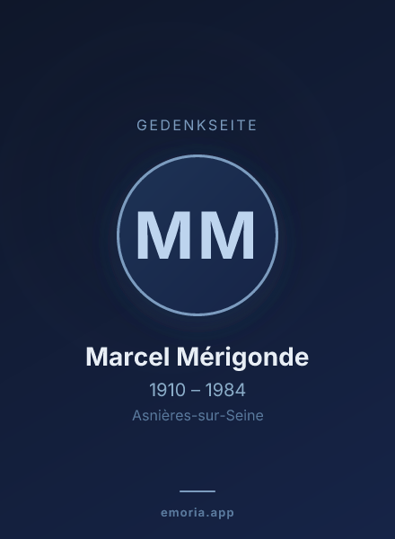 Gedenkportrait von Marcel Mérigonde