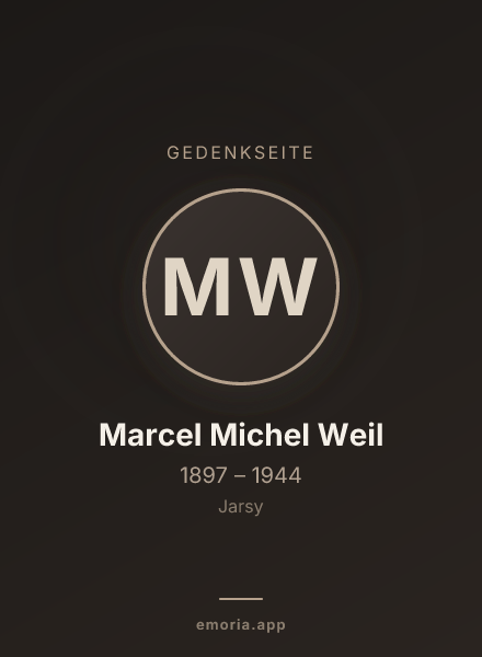 Gedenkportrait von Marcel Michel Weil