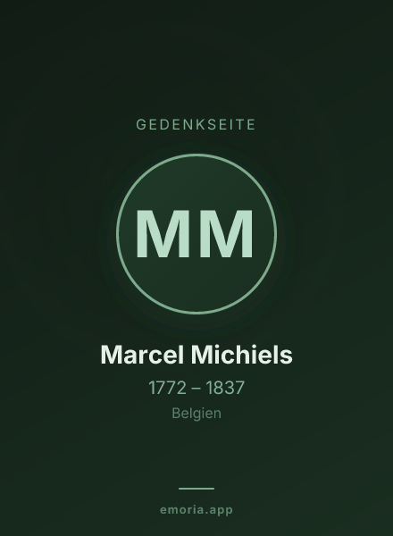 Gedenkportrait von Marcel Michiels