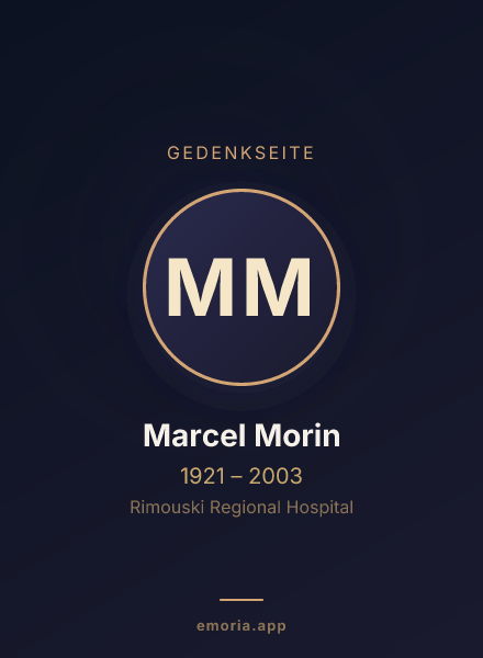 Gedenkportrait von Marcel Morin
