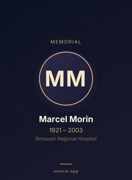Memorial portrait of Marcel Morin