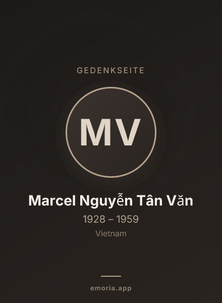 Gedenkportrait von Marcel Nguyễn Tân Văn
