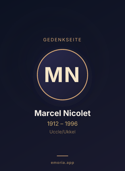 Gedenkportrait von Marcel Nicolet