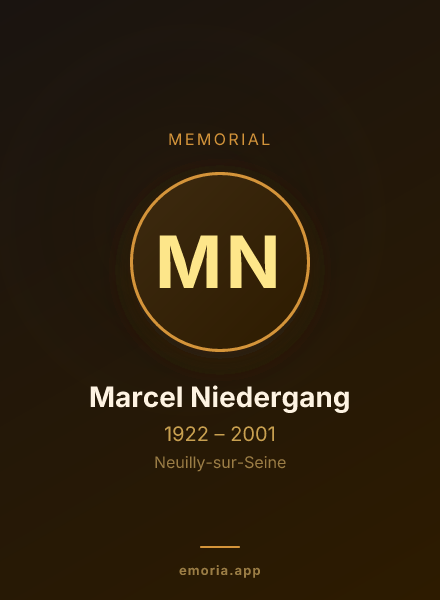 Memorial portrait of Marcel Niedergang