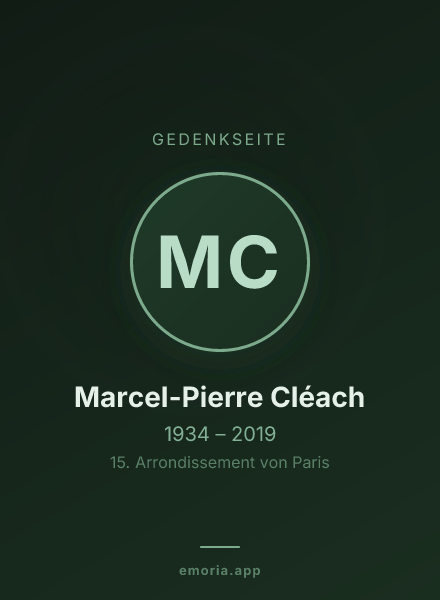 Gedenkportrait von Marcel-Pierre Cléach