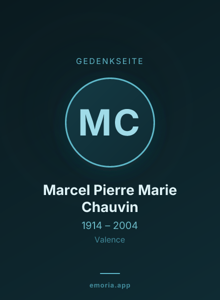 Gedenkportrait von Marcel Pierre Marie Chauvin