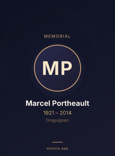 Memorial portrait of Marcel Portheault