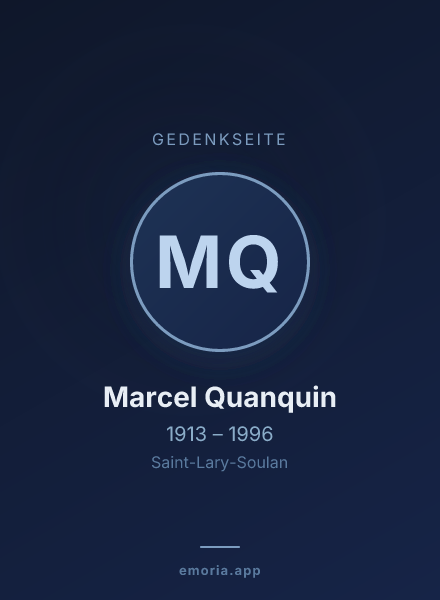 Gedenkportrait von Marcel Quanquin