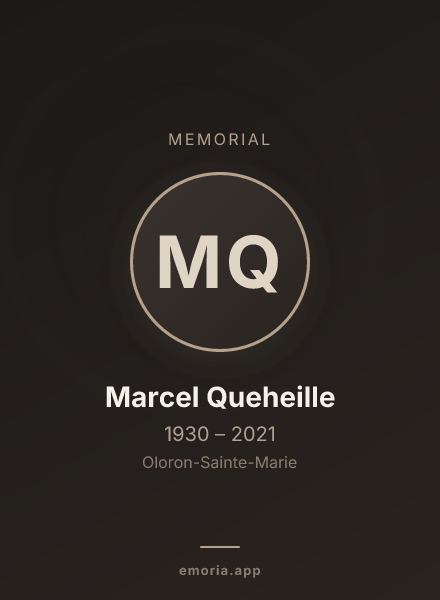 Memorial portrait of Marcel Queheille