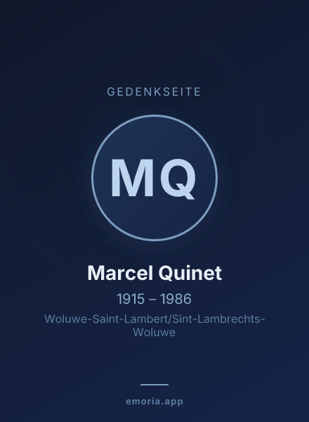 Gedenkportrait von Marcel Quinet