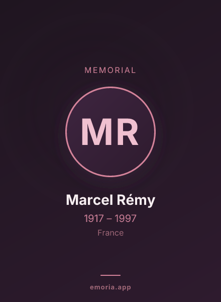 Memorial portrait of Marcel Rémy