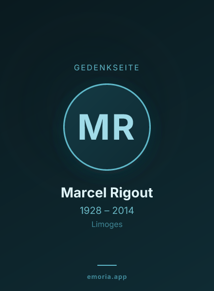 Gedenkportrait von Marcel Rigout