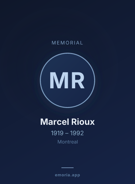Memorial portrait of Marcel Rioux