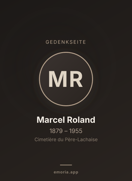 Gedenkportrait von Marcel Roland