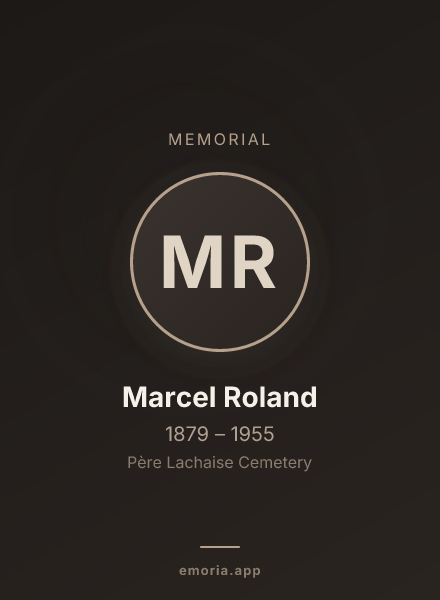Memorial portrait of Marcel Roland