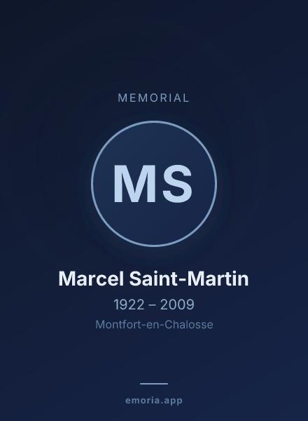Memorial portrait of Marcel Saint-Martin