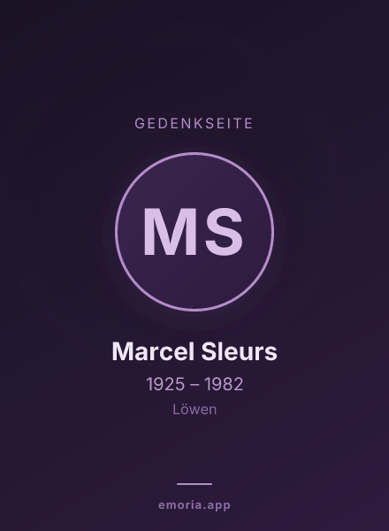Gedenkportrait von Marcel Sleurs