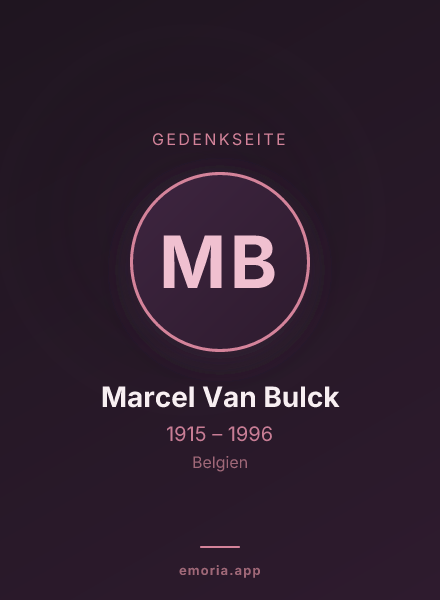 Gedenkportrait von Marcel Van Bulck