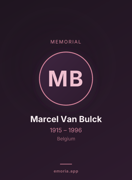 Memorial portrait of Marcel Van Bulck