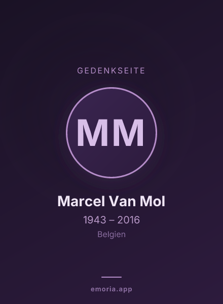 Gedenkportrait von Marcel Van Mol