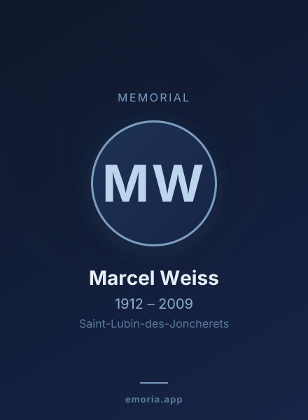 Memorial portrait of Marcel Weiss