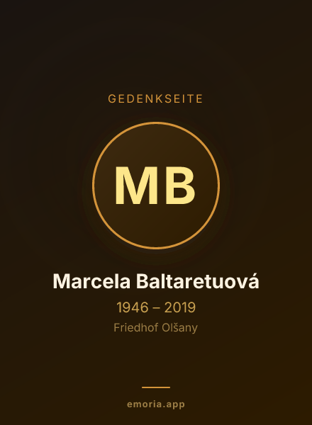 Gedenkportrait von Marcela Baltaretuová