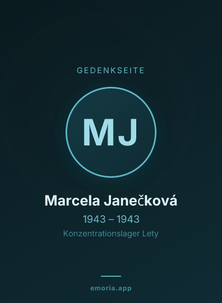 Gedenkportrait von Marcela Janečková