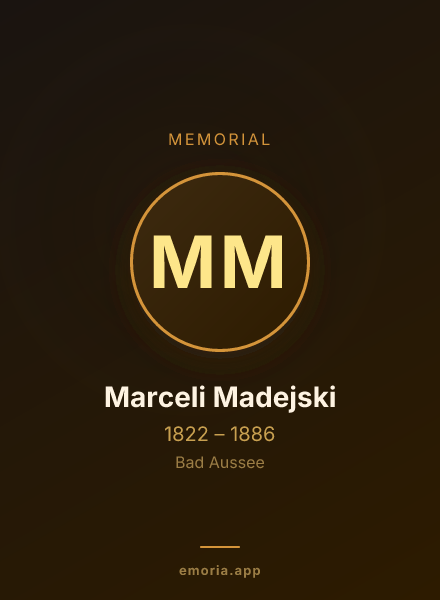 Memorial portrait of Marceli Madejski