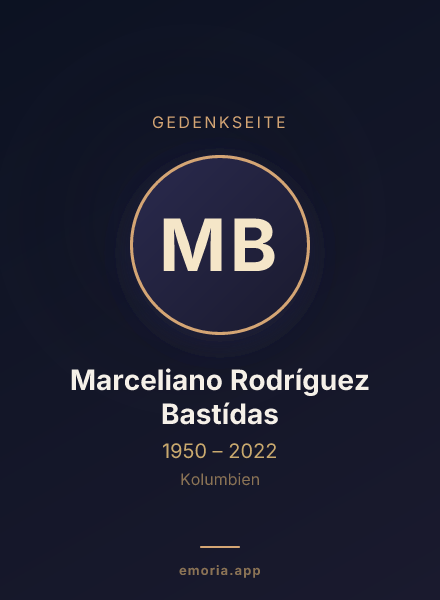 Gedenkportrait von Marceliano Rodríguez Bastídas