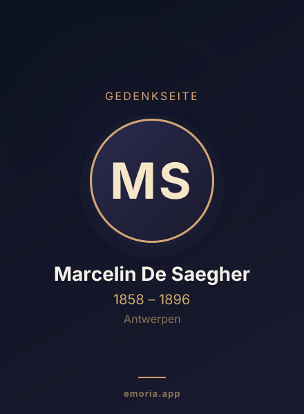 Gedenkportrait von Marcelin De Saegher