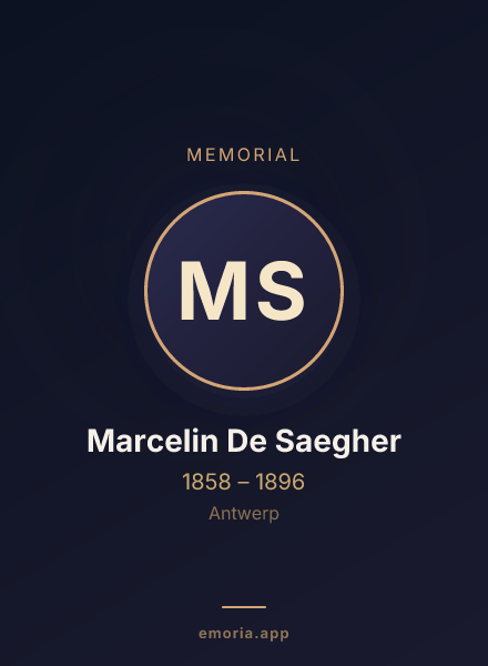 Memorial portrait of Marcelin De Saegher