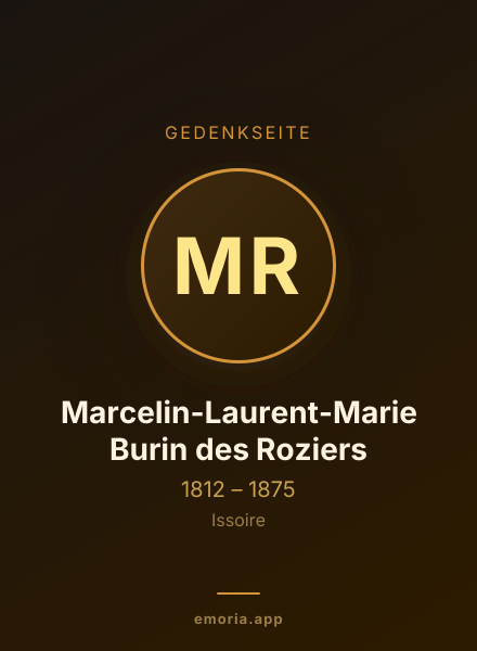 Gedenkportrait von Marcelin-Laurent-Marie Burin des Roziers