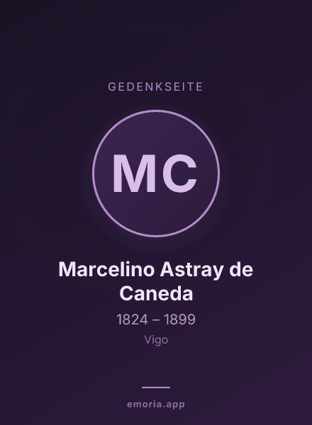 Gedenkportrait von Marcelino Astray de Caneda