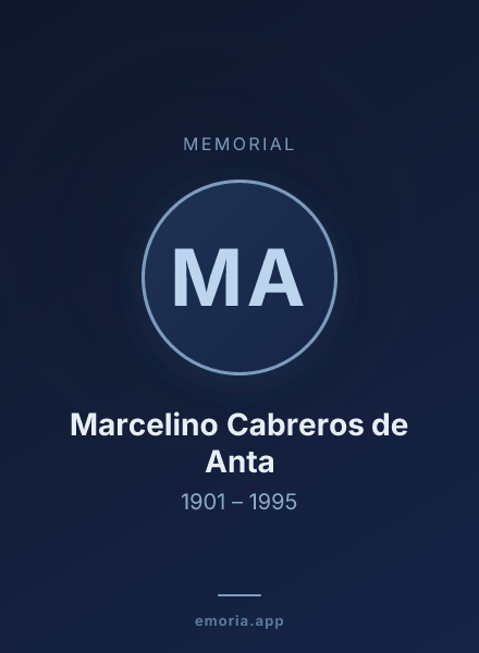 Memorial portrait of Marcelino Cabreros de Anta