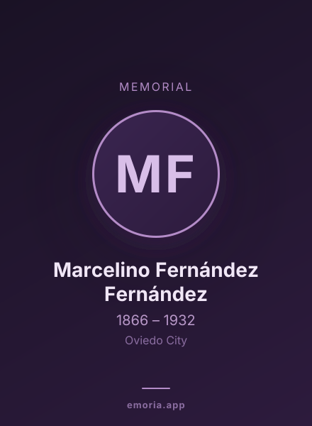 Memorial portrait of Marcelino Fernández Fernández