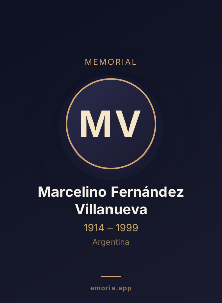 Memorial portrait of Marcelino Fernández Villanueva