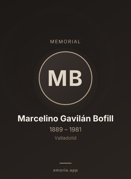 Memorial portrait of Marcelino Gavilán Bofill