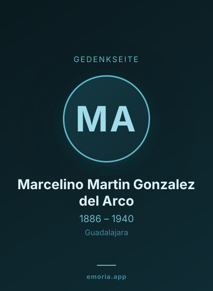 Gedenkportrait von Marcelino Martin Gonzalez del Arco