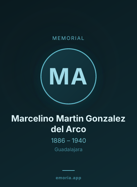 Memorial portrait of Marcelino Martin Gonzalez del Arco